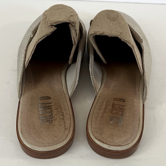 Silent D Light Tan Cream Colored Leather “Feathery” Mules Size 38/7 - Picture 6 of 10